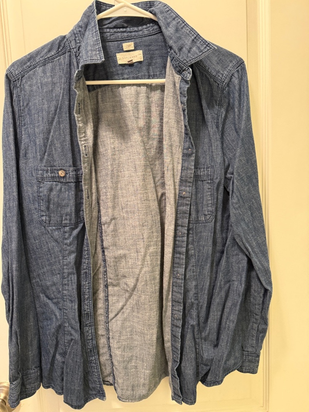 LOFT Light Blue Denim Button-Down Shirt